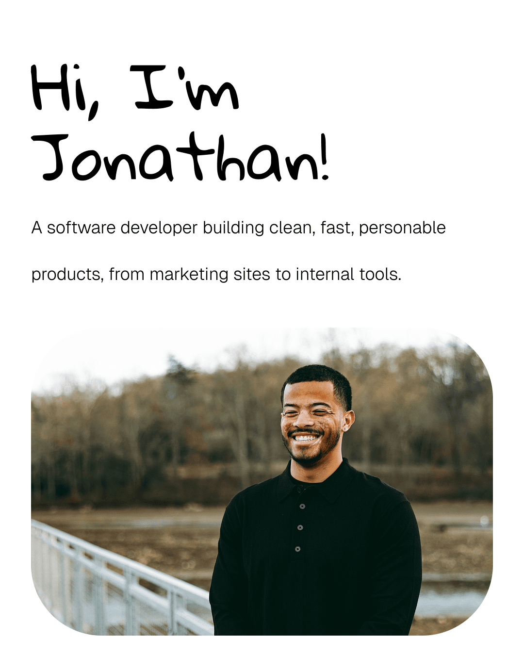 Hi, I'm Jonathan! — slide 1 of 4